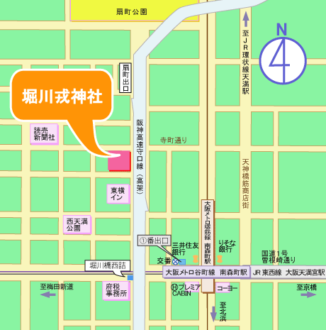 堀川戎神社　地図